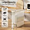 Rice Bucket, 11 lb. Multigrain Can, Visually Sealed Moisture-Proof Rice Storage Container with Measuring Cup, Large Bore Food Grade Grain Dispenser, BPA Free rice dispenser