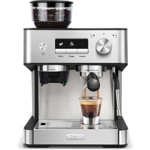 (2026 Upgrade) Gevi 20 Bar Espresso Machine with Grinder & Milk Frother, Professional Coffee Maker for Home, Cappuccino & Latte, Removable Water Tank, Steam Wand