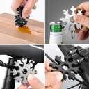 4 x Father's Day Mens Dad Gifts, 18-in-1 Snowflake Multitool, Birthday Gifts for Men Dad Him Husband, Stocking Stuffers Gifts for Men,EDC Cool Gadgets Bottle Opener Screwdriver Wrench