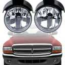 munirater CH2592104 CH2593104 Fog Lights with Bulbs Replacement for Dakota 1997-2000 Pickup Truck Replacement for Durango 1998-2000 Lighting OE Fitment Set (2-Pack)