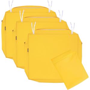 NettyPro Patio Chair Seat Cushion Covers Set 4, Waterproof Outdoor Furniture Cushion Slipcovers with Zipper and Tie, 24 x 24 x 4 Inch, Replacement Cover Only, Yellow