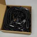 8 Pcs 48 inch Bungee Cords with Hooks Adjustable Heavy Duty Black, UV Resistant Shock Strap with Carabiner Style Clips,4 Spare Parts Offered