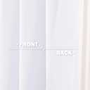 NICETOWN Pure White Bathroom Curtains for Small Windows, Farmhouse Style Thermal Insulated Short Curtains for Living Room, Small Window Tiers for Bedroom Decor (34x24 Inch, 2 Panels)