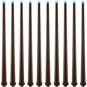 MIAHART 10 Pcs Magic Light up Wands Illuminating Wizard Wands Sound Toy Witch Wands for Halloween Cosplay Masquerade Party Costume Accessory (Brown)