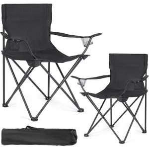 2 Pack Camping Chairs -Lightweight and Supportive Chairs for Adult and Lightweight Individuals - Compact, Durable, and Portable - Ideal for Camping, Hiking, Beach, and Picnics -Carry Bag (Regular)