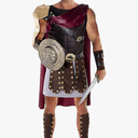 Morph Roman Gladiator Costume for Men, Knight and Spartan Warrior Adult Costume, Size XL