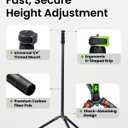 XbotGo NT4 PRO Carbon Fiber Tripod - Professional 12.8ft / 3.9m Extra Tall Sport Camera Stand with Air-Cushioned Center Column, Steady Horseshoe Foot Pads for Game Recording, Seamlessly Fits Falcon