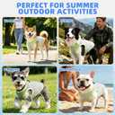 KOOLTAIL Dog Cooling Vest, Sun Protection Easy on off Cooling Pet Shirt Harness with Zipper & Leash Ring, Breathable Summer Quick Dry Clothes, Relief in Hot Weather for Dogs, Grey L