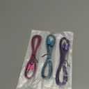 Teeind USB Type C Cable 2.1A Fast Charging: [90 Degree/6ft/3Pack] Nylon USB C Cord Right Angle Compatible with Samsung Galaxy S23/S22/9/Note 10, USB C Charger-Blue/Magenta/Purple