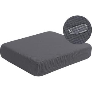 Water Repellent Sofa Cushion Slipcovers, Stretch Sofa Seat Cushion Cover, Furniture Protector Slipcovers RV Seat Cover for Living Room (Loveseat Cushion, Gray) (Medium, Grey)