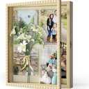 SZQINJI Shadow Box Frame 13x16 Large Deep with Unique Diamond Shape Door Vintage Lock, Wood Memory Shadow Boxes for Pet Memorial Wedding Baby Flower Graduation Photos Keepsakes Medals Natural