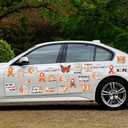 Fabbay 25 Pcs Orange Cancer Awareness Orange Ribbon Magnets Leukemia Awareness Lymphoma Cancer Car Magnets Magnetic Stickers and Decals for Refrigerator Event Supplies Fridge Party Decoration