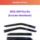 KPY Rain Guards Fit for 2012-2017 Kia Rio, Out-Channel Window Visors Vent Wind Deflectors 4PC, Car Accessories for 12-17 Rio (Excludes Hatchback)