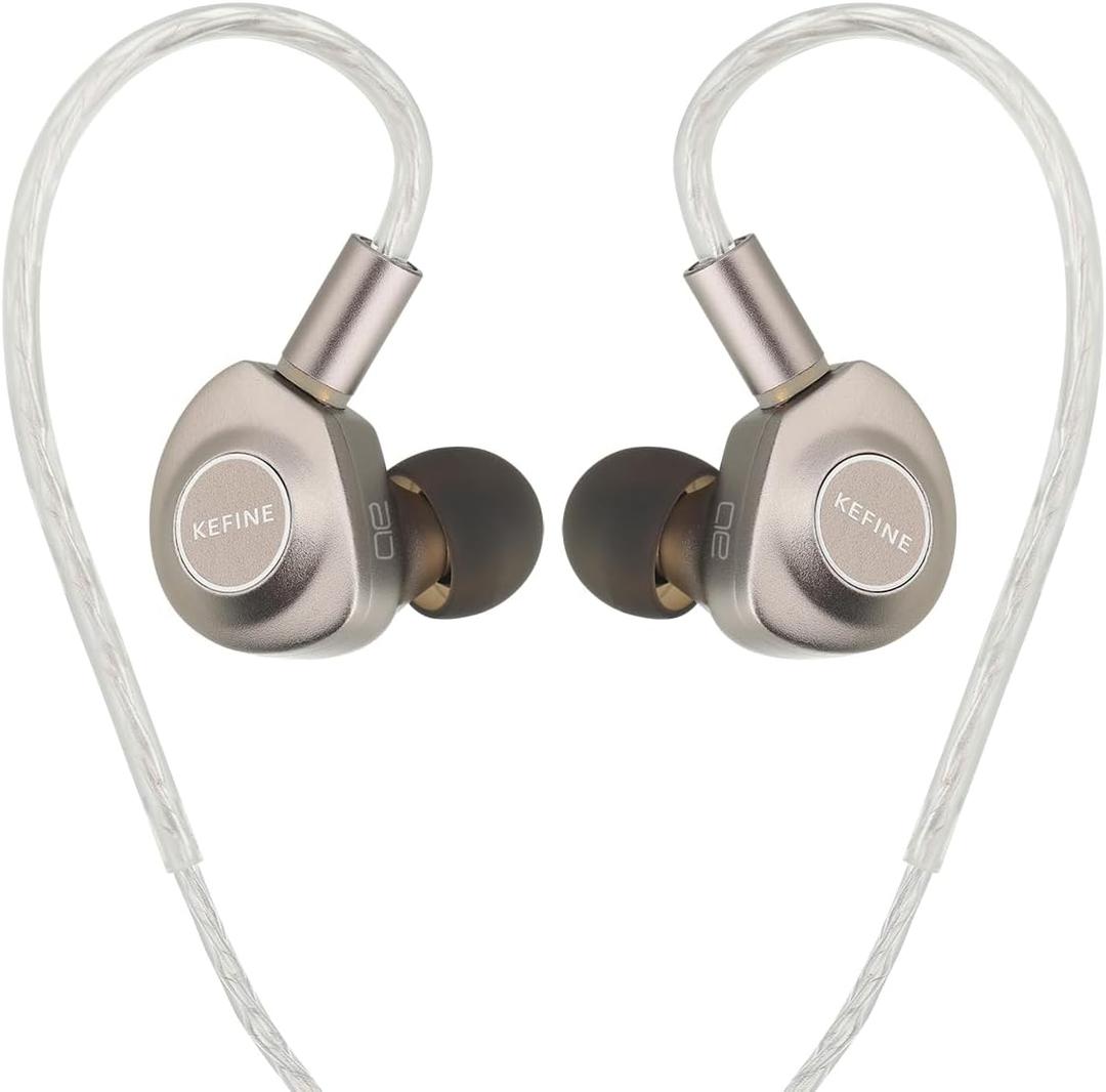 Kefine Delci AE 10mm DLC+PU Diaphragm Dynamic Driver IEMs, Wired in Ear Monitor Earphones, HiFi Earbuds with Transparent and Powerful Sound, Two Tuning Style (3.5mm)