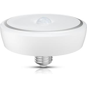 Bonlux PIR Motion Sensor LED Ceiling Light, 15W (150W Equivalent) E26 Medium Base Dusk to Dawn LED Ceiling Light Auto On/Off Night Light for Walkway Porch Garage Basement Patio, Daylight 6000K (White)