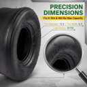 13x6.50-6 Heavy Duty Lawn Mower Tire, Zero Turn Tubeless Tire, 570 lbs Load Capacity, Metal Construction, Smooth Turf Design