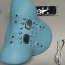 Neck Massager 2025, Neck and Shoulder Relaxer with Heat, 3 Modes, Portable Pillows for Pain Relief and Muscle Relax, 26 Angle Cervical Traction Device for Back, Shoulder (Light Blue)
