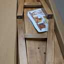 Wooden Bench Indoor Farmhouse Narrow Entryway Bench, Skinny Bench for End of Bed, Entryway Benches, Noddle Wood Bench for Dining Room (39.37in)