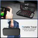 2 x TZGZT [Longest Durable] Travel Carrying Case for Nintendo Switch 2 2025, Large Volume Accessories Bundle Holder, 2 Screen Protector, Hard Protective Cover Estuche Funda with 12 Game Cards, Black