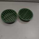 (1 Pack) Calvana 2 Plastic Round Drainage Grate Cover, Fits 4 Pipes, Prevents Debris, Ideal for Lawns, Patios, and Walkways, Durable UV-Resistant Plastic, Easy Installation, Green
