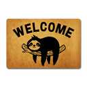 Funny Welcome Doormat For Front Door Front Porch Entrance Way Decor Sloth Welcome Cute Animal Sloth Mode Personalized House Warming Gift Mats With Anti-Slip Rubber Back Novelty Gift Mat(23.7X15.9 in)