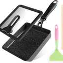 Tamagoyaki Pan - Japanese Egg Pan with Lid - Japanese Omelette pan Nonstick - Omelet Pan for Japanese Food - Square Frying Pan