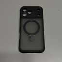 MOCCA Design for iPhone 17 Pro Max Case, Compatible with Magsafe [Premium Invisible Magnetic Ring Stand] [Military Drop Protection] Full Camera Guard Translucent Matte Slim Phone Cover 6.9",Black