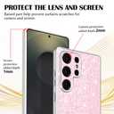 Newseego for Samsung Galaxy S25 Ultra 5G Case, Luxury Bling Rhombus Pattern Plating Case for Women Girls Men Anti-Scratch Soft TPU Frame Hard PC Back Bumper Cover for Samsung Galaxy S25 Ultra-Pink