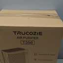 Trucozie T356 Air Purifier for Home Large Room Bedroom Up to 1937 Ft in 1 Hr With Double-sided Air Inlet, Air Quality and Light Sensors, HEPA Sleep Mode for Allergies, Dust, Smoke, Pet Hair, White