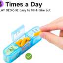 Daviky Weekly Pill Organizer 3 Times a Day, Travel Pill Organizer 3X a Day, Pill Box 7 Day, Daily Pill Box Organizer, Pill Cases Organizers 7 Day, Medicine Organizer to Hold Vitamins and Medication
