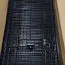 Portable, Easy to Assemble, Foldable Metal Wire Dog Crate with Removable Tray, Double Door, Divider Panel, Handle, 36" x 23" x 25", Black