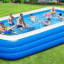 Large Inflatable Pool for Adults - 150" X 74" X 22" Oversized Blow Up Swimming Pool with Pump, Thickened Family Pools for Backyard Outdoor
