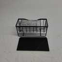 Maifan Sink Caddy Sponge Holder for Kitchen with Brush Holder and Stainless Steel Self Drain Tray, Rustproof Kitchen Sink Organizer for Sponge, Soap Dispenser Storage Accessories (Black)