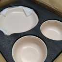 GZG Vintage Series Ceramic Dinnerware Set for 8, 24 Pieces, Cream White | Stoneware Plates and Bowls Set, Lead-Free, Handcrafted Dishes Set, Microwave & Dishwasher Safe