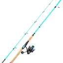 Sougayilang 7 Fishing Rod and Reel Spinning Combo, 2 Piece Fishing Rod, Size 4000 Reel, Right/Left Handle Position, Suitable for Inshore Fishing