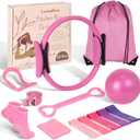 Pilates Kit for Women 13PCS, Pilates Ring Ball Resistance Bands Workout Set | Pilates equipment set for women and beginners, at home pilates kit for mat workouts, toning, stretching and strength training
