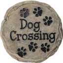 Spoontiques - Garden Dcor - Dog Crossing Stepping Stone - Decorative Stone for Garden