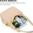 Small Puffer Crescent Underarm Shoulder Bag for Women, Nylon Quilted Purses Handbags with Adjustable Strap, Khaki