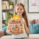 Carpibara Girls Gift Set Kawaii Hair Accessories Mirror Comb Set with Scrunchies, Bracelet, Hair tie, Hair Pins, Headbands, Cartoon Stickers Friendship Birthday Gifts for Teens Kids (1 Count (Pack of 18), Capibara)