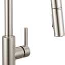 Delta Faucet Nicoli U-Spout Kitchen Faucet with Pull Down Sprayer, Brushed Nickel Kitchen Sink Faucet, Modern Kitchen Faucet, Single Hole Kitchen Faucet, Stainless Steel 19868LF-SS