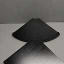 Corner Floating Shelves, Rustic Brown Wood, Set of 2, Wall Mount Storage with Guardrail for Bathroom Kitchen Living Room (Black)