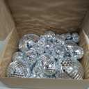 Funtery 100 Pcs Mirror Disco Balls Bulk Assorted Silver Hanging Disco Ball Decor for Home Wedding Birthday Dance Music 70 S Theme Party Christmas Tree Ornaments(1.2'', 2'')