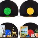 4 Pcs Vinyl Records Wall Decor, Music Art Wall Storage Shelf, Record Shelf Walls Mount, Record Shaped Hanging Sign, Aesthetic Music Decoration for Room Bedroom Party Decor