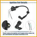 Ignition Coil Assy for Yamaha 2 Stroke 3 Cylinder 25HP 30HP 40HP 50HP 150HP 200HP 225HP Marine Boat Ignition Electrical Coil Pack for Yamaha Outboad 25B MHS/L 25Q EOS/L Replacement