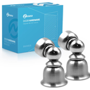 Neoera Magnetic Door Stop Ultra-Short, Small Door Stopper Strong Magnetic Door Catch for Hold Door Open, Stainless Steel Made, Anti-Rust, Heavy Duty for Various Door Types, Wall & Floor Mount 2 Pack 