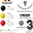 134pcs Balloons Race Car Party Supplies - Racing Car Theme Decorations Kit With Number Balloons, Garland, Vroom Birthday Party Decorations (Arch)