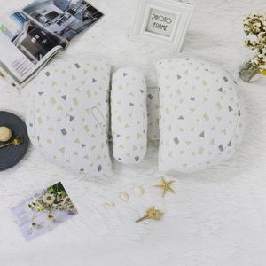 Pregnancy Pillow for Side Sleeper, Double Wedge Maternity Pillow with Belly, Waist & Back Support, Detachable Pillowcase, Removable Filling, Easy to Wash, White Dot (White-grey)