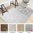 Office Chair Mat for Hardwood Floor, 48"x36" Easy Glide Computer Desk Mat Protector for Rolling Chair Under Desk Rug Nonslip Backing, Machine Wash (Modern)