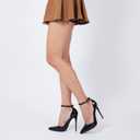 Elisabet Tang High Heels, Women Pumps D'Orsay Ankle Strap Pointed Toe Stiletto Heels Party Wedding Shoes Black Size 6