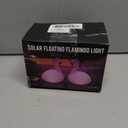 Floating Pool Lights Pack of 2, Solar Flamingo Pool Lights Waterproof, Glow in The Dark Solar Floating Pool Lights, Inflatable Floating Lights for Pool Wedding Party Decorations